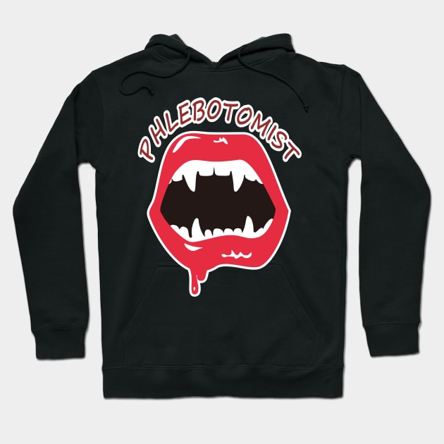 Phlebotomist blood nurse vampire Hoodie by Redmanrooster